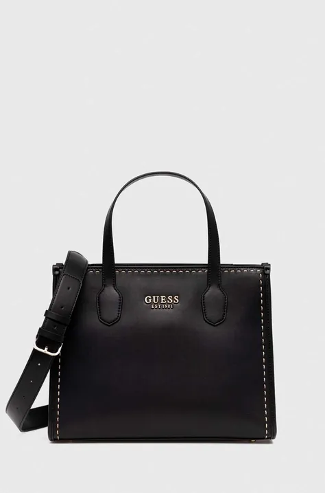 Τσάντα Guess χρώμα: μαύρο