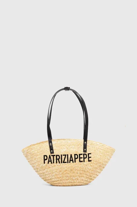 Τσάντα παραλίας Patrizia Pepe χρώμα: μπεζ, 2B0094 L070