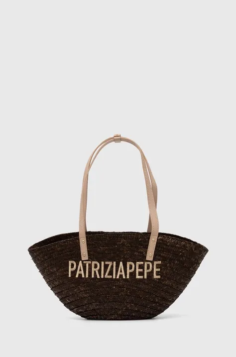 Пляжна сумка Patrizia Pepe колір коричневий 2B0094 L070