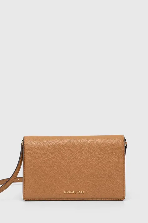 Кожаная сумочка MICHAEL Michael Kors цвет коричневый