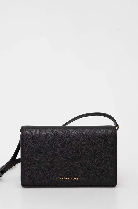 Δερμάτινη τσάντα MICHAEL Michael Kors χρώμα: μαύρο