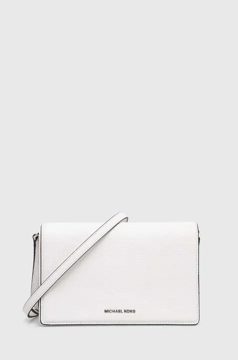 Δερμάτινη τσάντα MICHAEL Michael Kors χρώμα: άσπρο