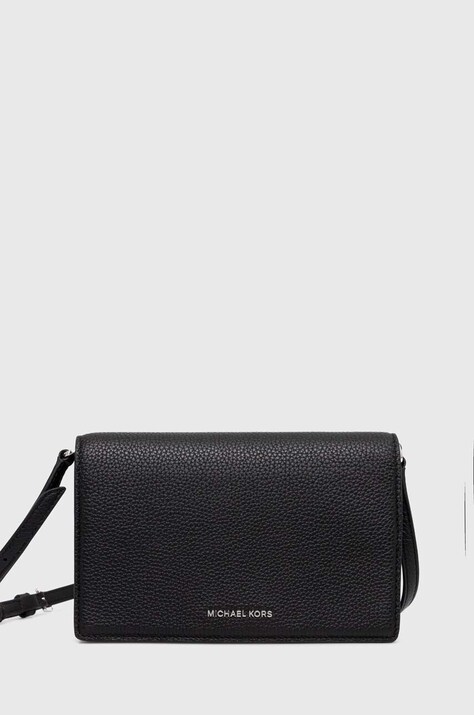 Kožená kabelka MICHAEL Michael Kors bílá barva