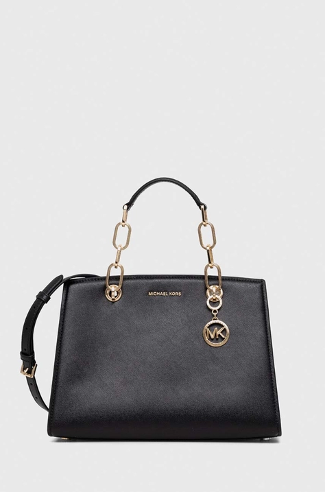 MICHAEL Michael Kors poseta de piele culoarea negru