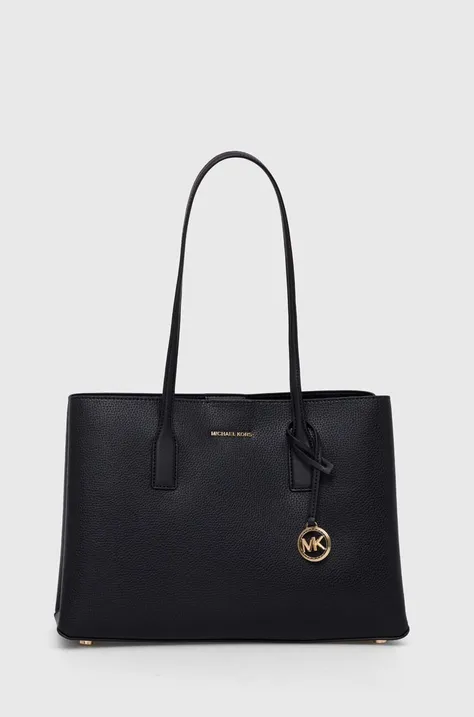 Δερμάτινη τσάντα MICHAEL Michael Kors χρώμα: μαύρο