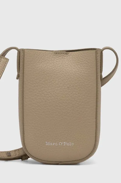 Kožená kabelka Marc O'Polo béžová barva, 40219658401109