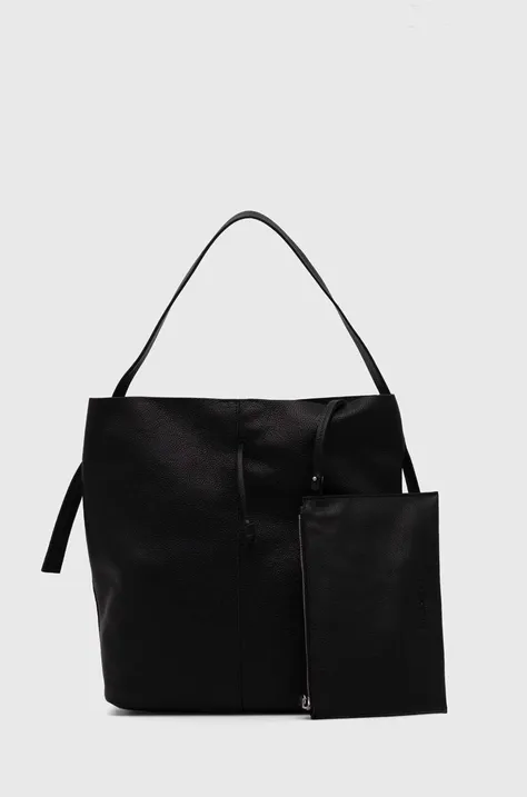 Usnjena torbica Marc O'Polo črna barva, 40212191101138