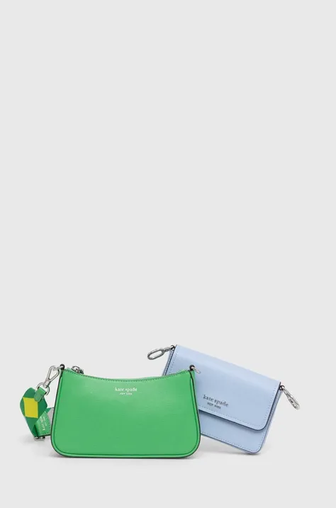Шкіряна сумочка Kate Spade колір зелений