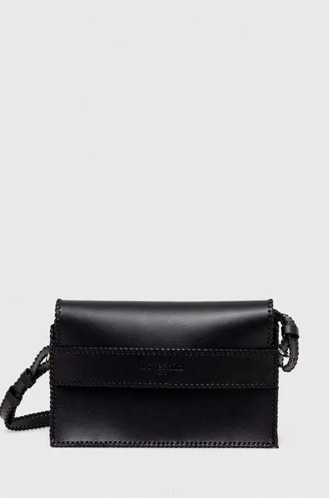 Δερμάτινη τσάντα Lovechild χρώμα: μαύρο