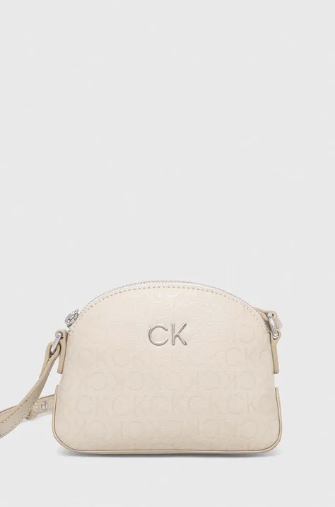Τσάντα Calvin Klein χρώμα: μπεζ