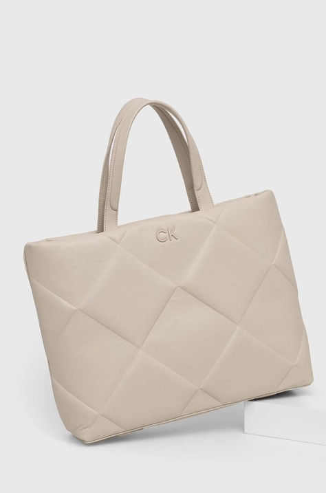 Kabelka Calvin Klein béžová farba,K60K611893