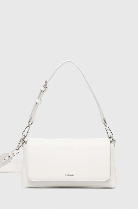 Τσάντα Calvin Klein χρώμα: άσπρο