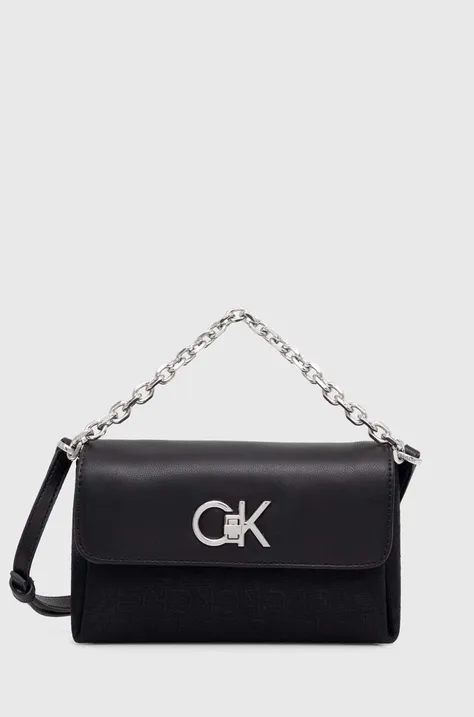 Kabelka Calvin Klein čierna farba,K60K611989