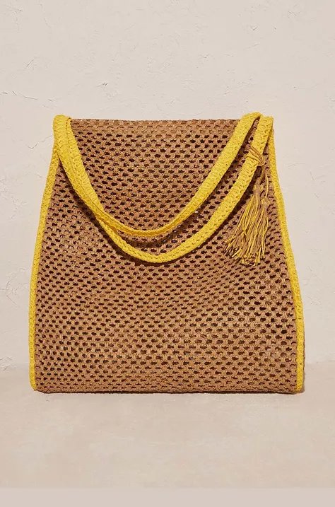 Пляжна сумка women'secret PARADISE колір бежевий 4387695