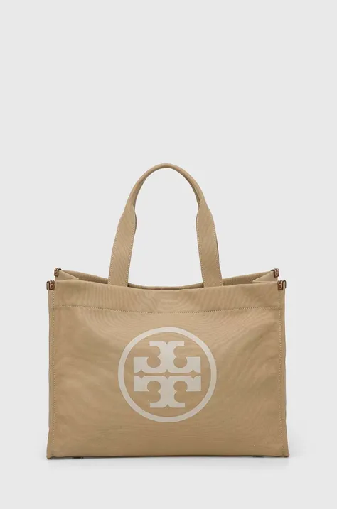 Kabelka Tory Burch Ella Canvas Tote béžová barva, 148792.275