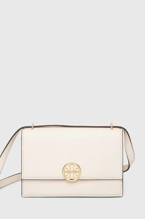 Шкіряна сумочка Tory Burch Miller Shoulder Bag колір білий 154703.250