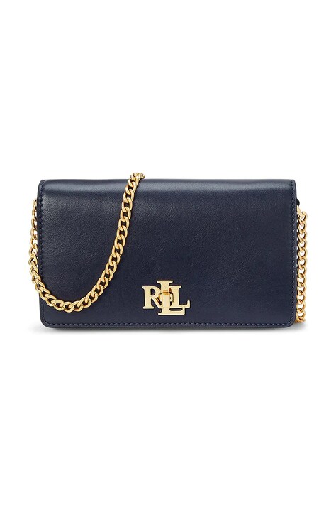 Lauren Ralph Lauren geantă de piele culoarea roșu, 432915377