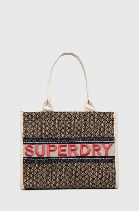 Kabelka Superdry tmavomodrá farba