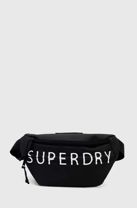 Сумка на пояс Superdry колір чорний