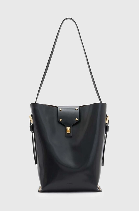 AllSaints borsa a mano in pelle MIRO colore nero