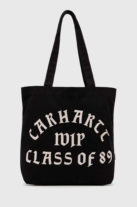 Τσάντα Carhartt WIP Canvas Graphic Tote χρώμα: μαύρο, I031597.28HXX