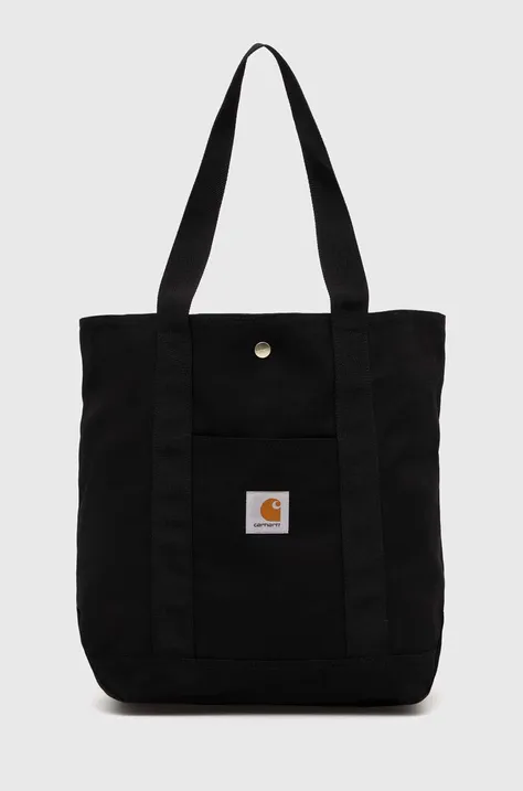 Τσάντα Carhartt WIP Canvas Tote χρώμα: μαύρο, I033102.8902