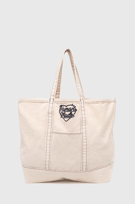 Human Made handbag Garment Dyed Tote Bag beige color HM27GD037