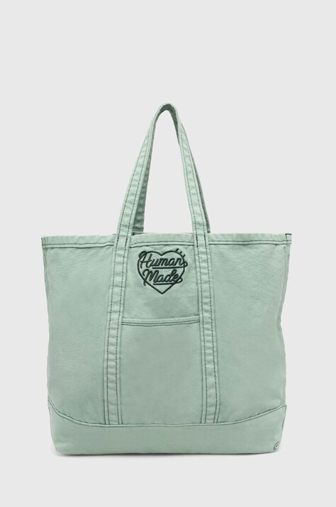 Torba Human Made Garment Dyed Tote Bag boja: zelena, HM27GD037