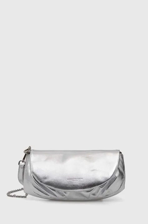 Шкіряна сумочка Gianni Chiarini колір срібний