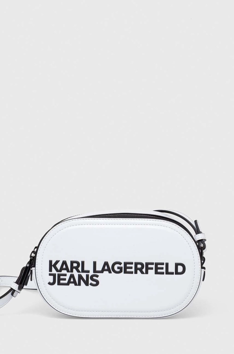 Τσάντα Karl Lagerfeld Jeans χρώμα: άσπρο