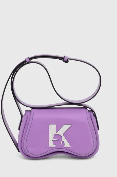 Τσάντα Karl Lagerfeld Jeans χρώμα: μοβ