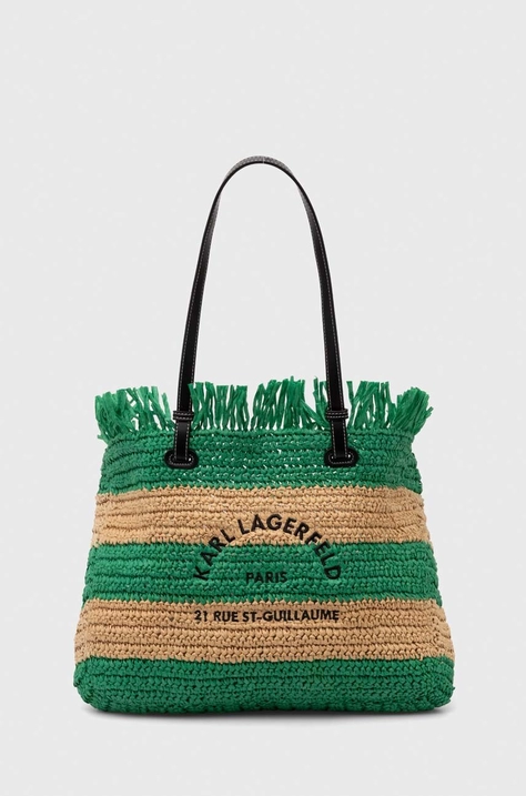 Karl Lagerfeld borsa da mare colore verde