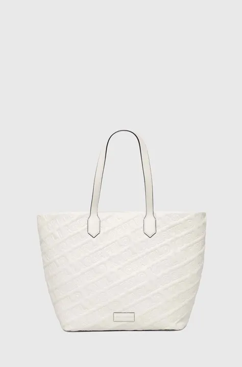Τσάντα Karl Lagerfeld χρώμα: άσπρο