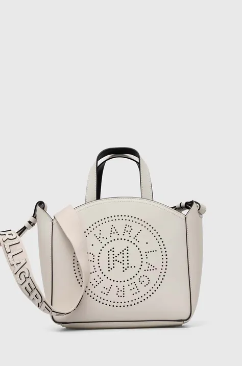 Шкіряна сумочка Karl Lagerfeld колір білий