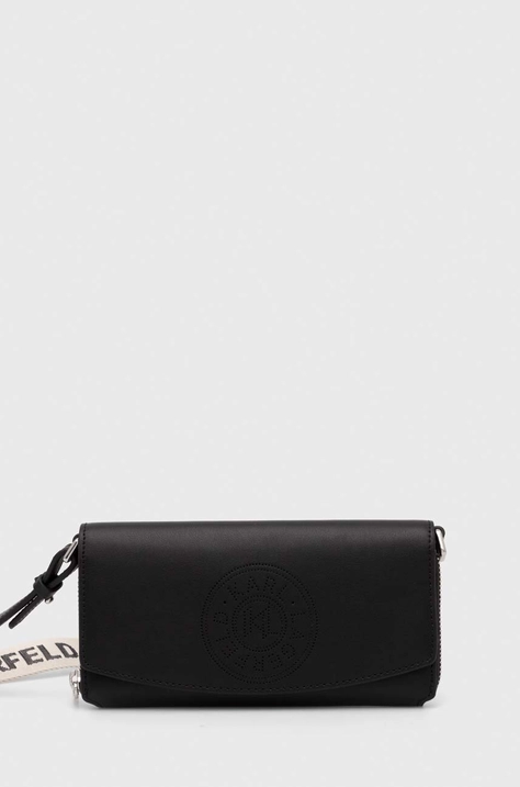 Karl Lagerfeld borsa a mano in pelle colore nero