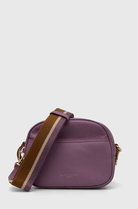 Кожена чанта Gianni Chiarini в лилаво