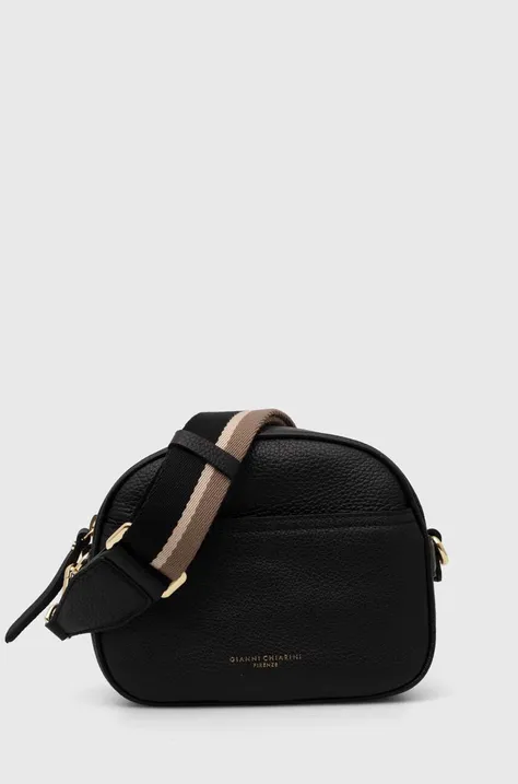 Kožená kabelka Gianni Chiarini čierna farba