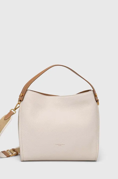 Δερμάτινη τσάντα Gianni Chiarini χρώμα: άσπρο