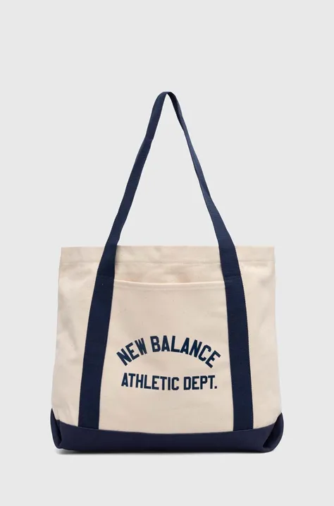 Τσάντα New Balance χρώμα: μπεζ, LAB23110NNY
