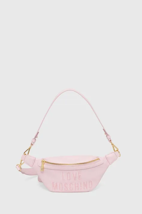 Malá taška Love Moschino ružová farba
