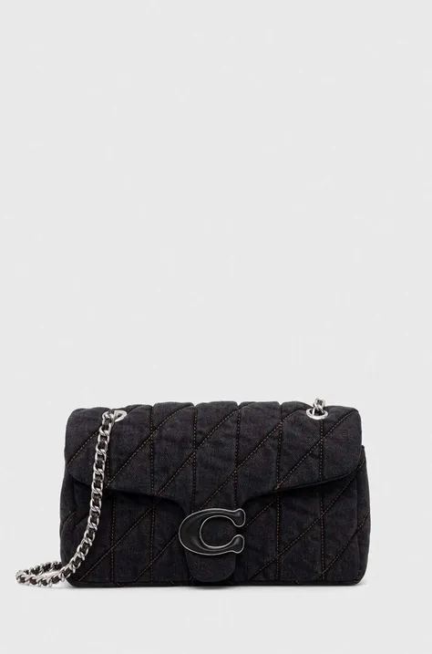 Τζιν τσάντα Coach χρώμα: μαύρο