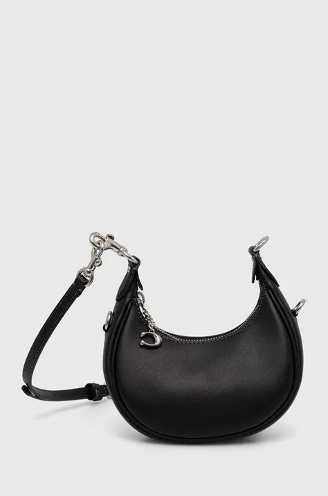 Coach poseta de piele culoarea negru