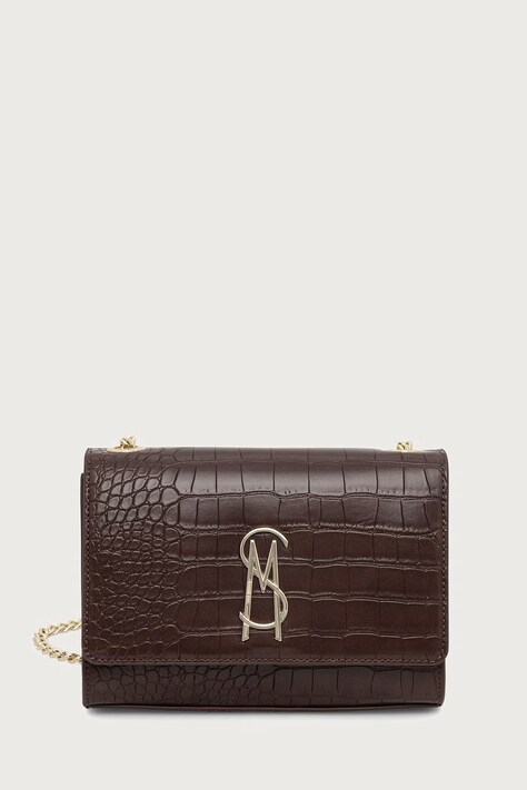 Steve Madden crossbody torbica ženska iz umetnega usnja Bramonie rjava SM13001313