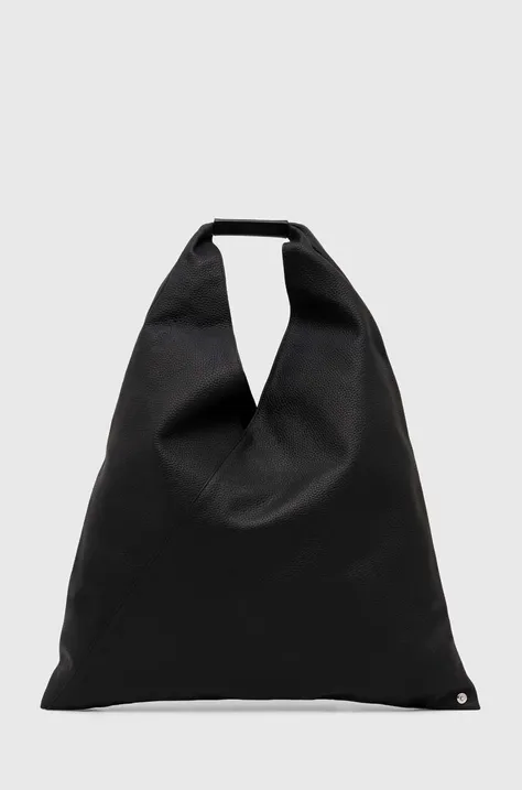 MM6 Maison Margiela poseta de piele Classic Japanese Handbag culoarea negru, S54WD0039