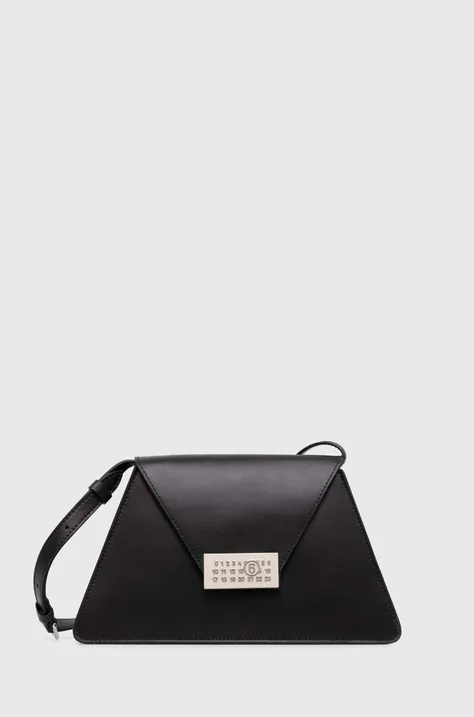 Δερμάτινη τσάντα MM6 Maison Margiela χρώμα: μαύρο, SB5ZH0010