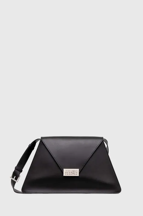 Δερμάτινη τσάντα MM6 Maison Margiela χρώμα: μαύρο, SB5ZH0011