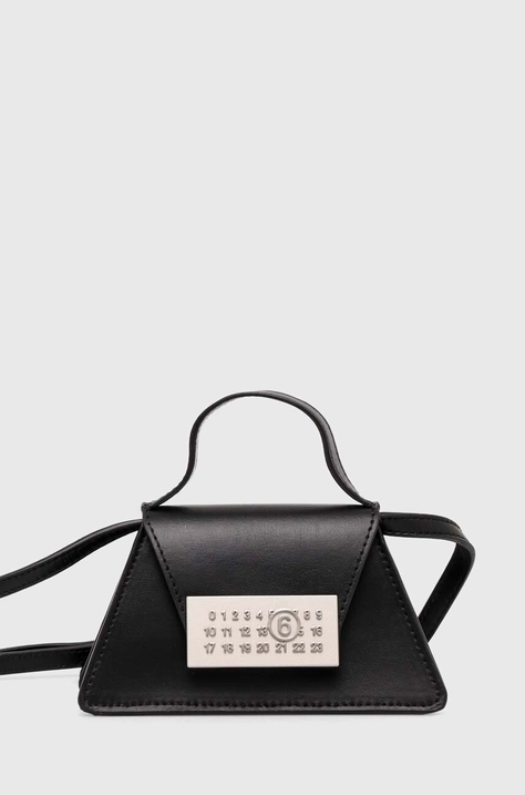 MM6 Maison Margiela borsa a mano in pelle colore nero SB5ZI0006