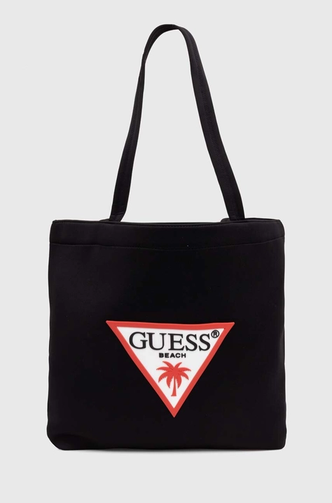 Guess geanta de plaja culoarea negru