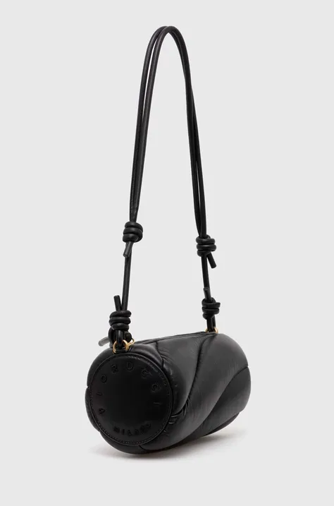 Кожена чанта Fiorucci Black Leather Mella Bag в черно U01FPABA001LE04BK01