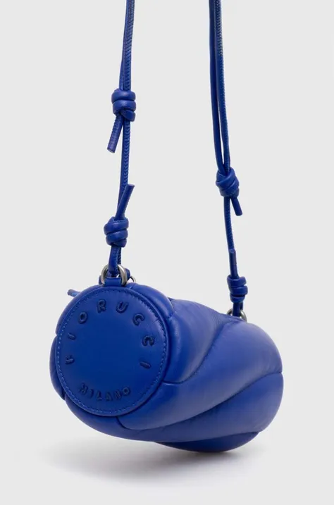 Fiorucci borsa a mano in pelle Electric Blue Leather Mini Mella Bag colore blu U01FPABA002LE04BL06